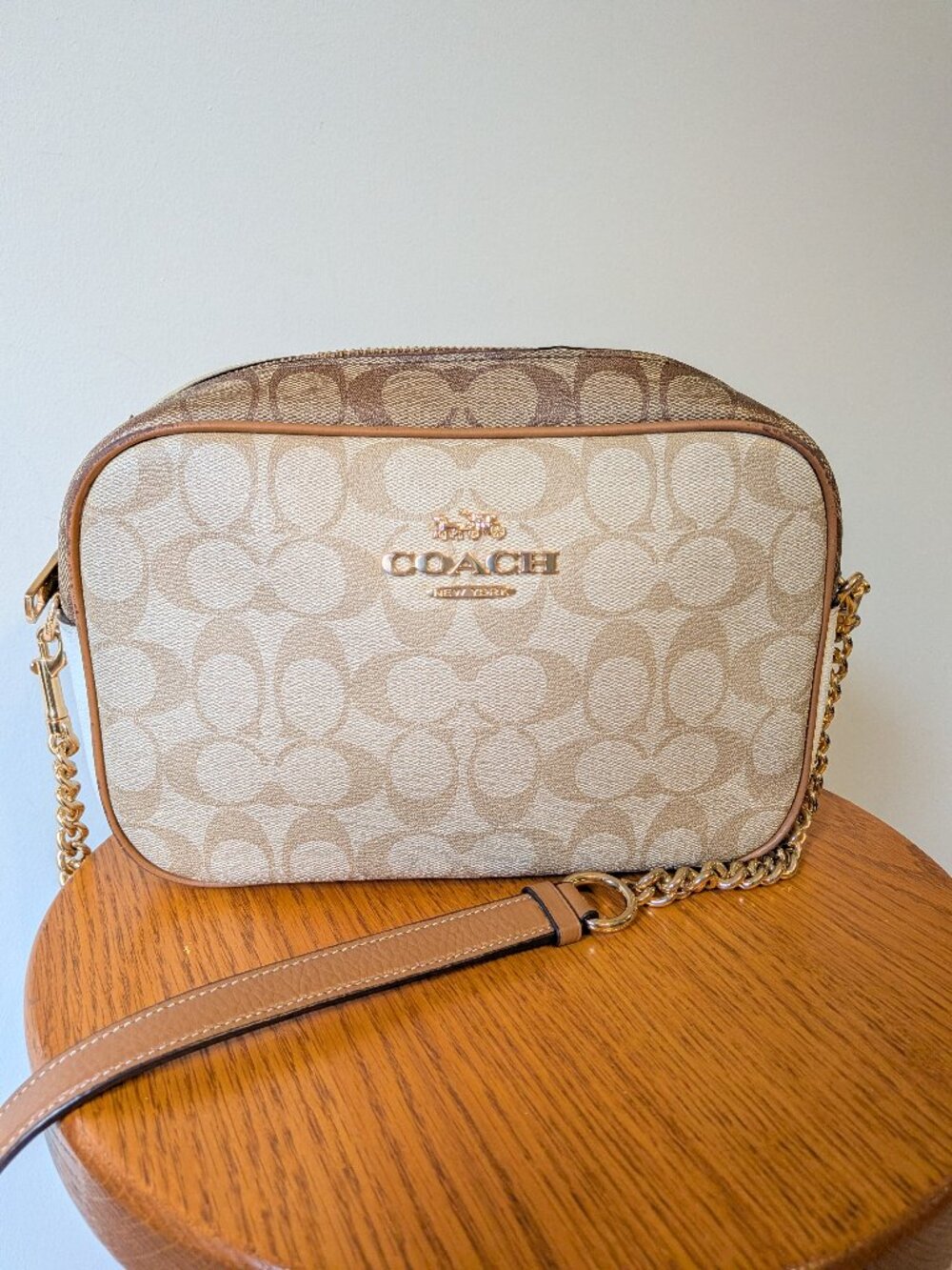 Coach CA172 Jaime Camera Bag in Blocked Signature Canvas
